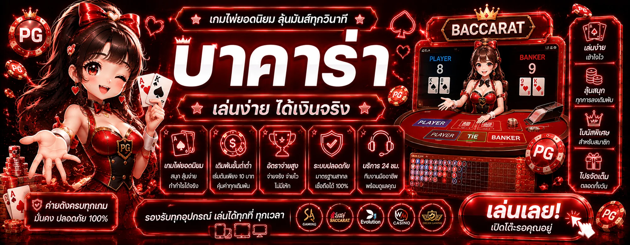 บรรยากาศห้องบาคาร่าสดและรูเล็ตออนไลน์บน JINLONG88 จากค่าย SA Sexy Evolution